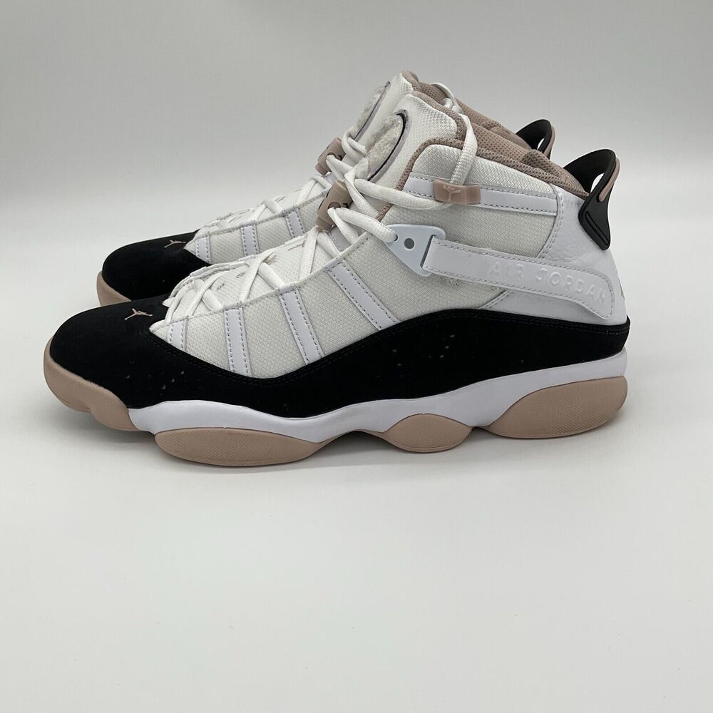 Jordan 6 Rings Mens Size 11.5 White Black Fossil Stone Basketball Shoes Sneakers